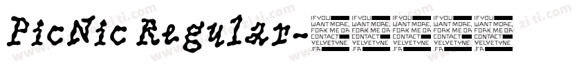 PicNic Regular字体转换